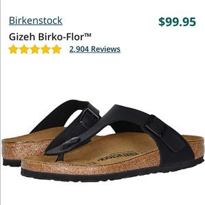 Birkenstock Gizehs-Black (matte color), worn once